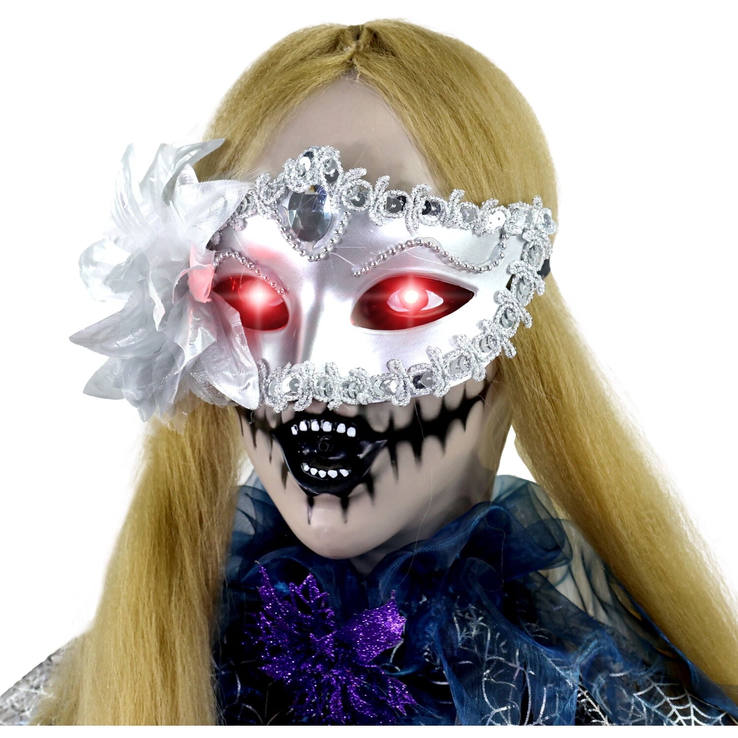 Haunted Hill Farm 6.5 Ft Life-Size Animatronic Bride Indoor/Outdoor Halloween Decoration, Multicolor, HHLADY-2FLSA