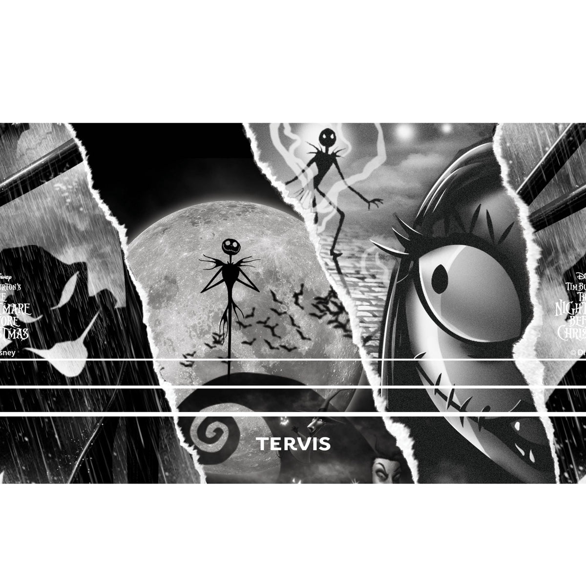 Tervis Traveler Disney Nightmare Before Christmas Torn Collage Made in USA Double Walled Insulated Tumbler Travel Cup Keeps Drinks Cold & Hot, 20oz, Stainless Steel