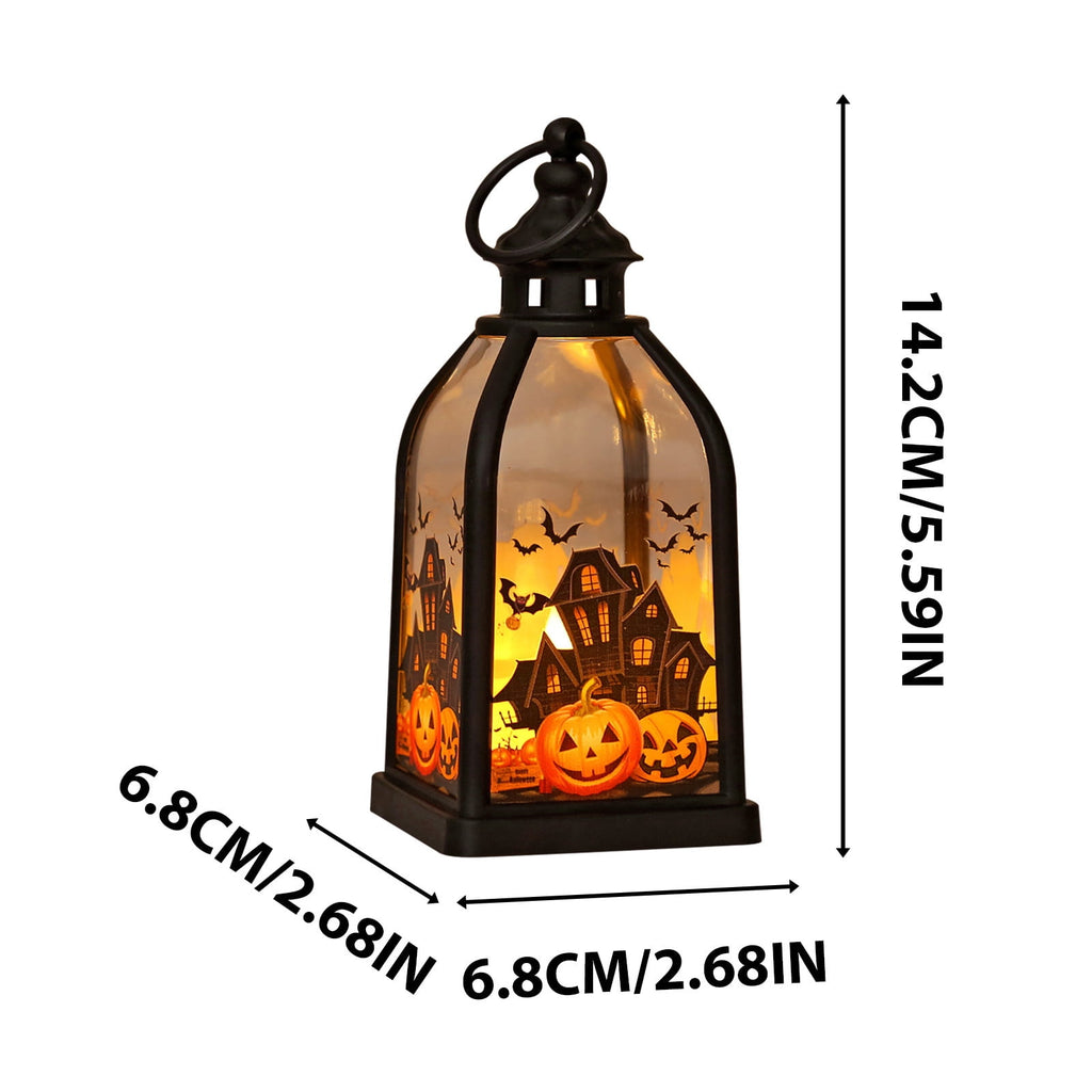 Halloween Decorations Indoor Candle Lantern With LED Lights Hanging Spooky Halloween Lanterns For Indoor Outdoor Home Room Door Party Decor