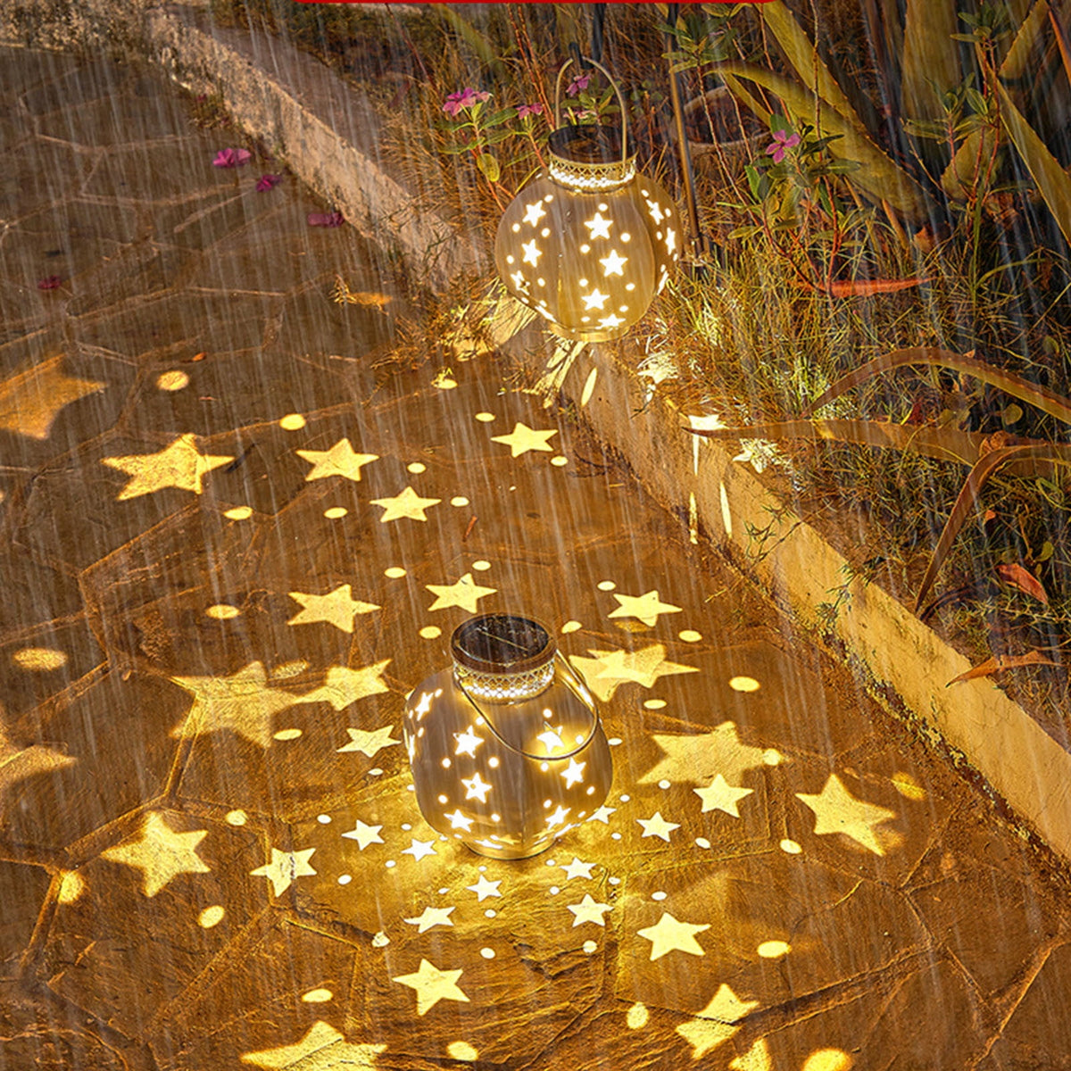 xjwjuw Solar Outdoor Table Lantern, Flickering Flame Warm Light & Solar-Powered, Weather-Resistant Metal Construction, Decorative LED Tabletop Lamp for Garden, Patio and Yard