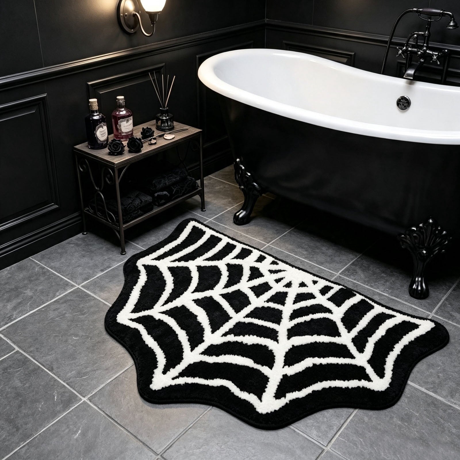 Yhmxh Halloween Bathroom Rugs, Halloween Pumpkin Bath Mats, Farmhouse Halloween Rugs for Bathroom Decorations for The Home, Holiday Cute Pumpkin Decor Non-Slip 15.7x23.6 Inches
