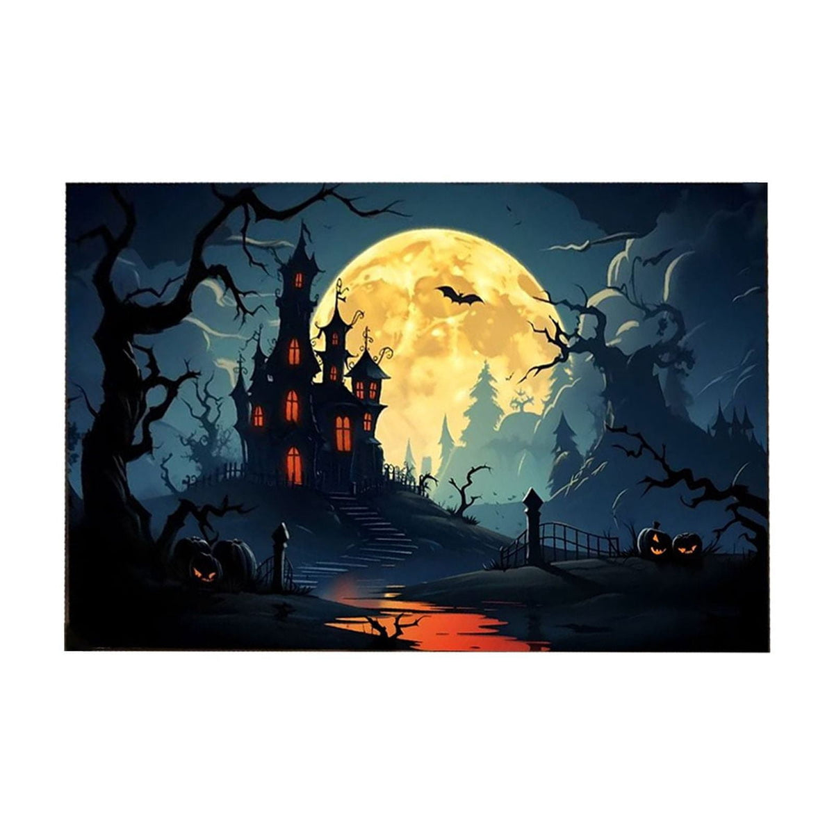 Xuniizn Halloween Mat, 16X24" Velvet Halloween Door Mat for Outside Entrance, Spooky Halloween Rug for Outdoor & Indoor, Non Slip Washable Halloween Doormat, Halloween Bathroom Decor