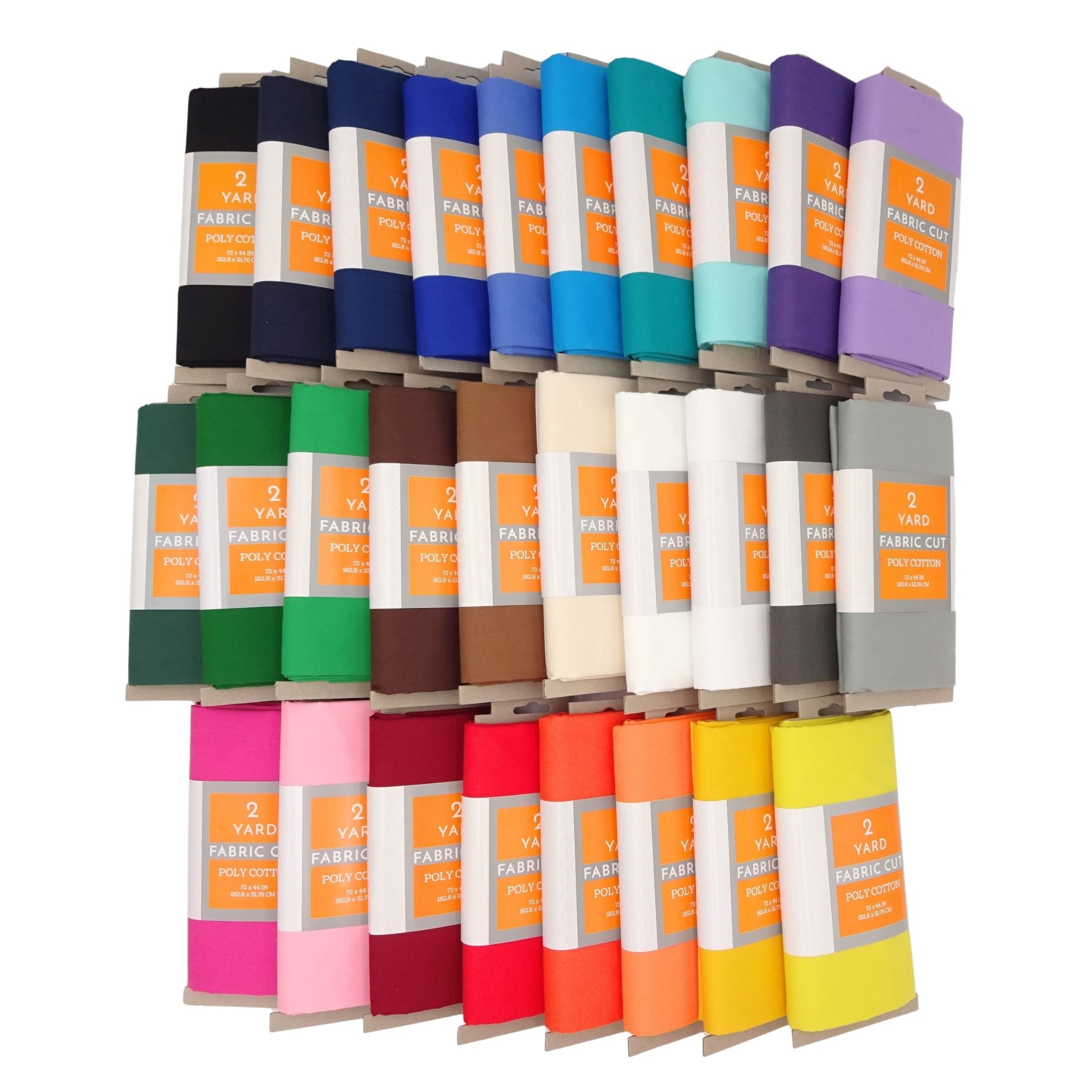Shason Textile 2 Yard Cut Poly Cotton Fabric, Linen, 44" Wide for Craft & Quilting Projects