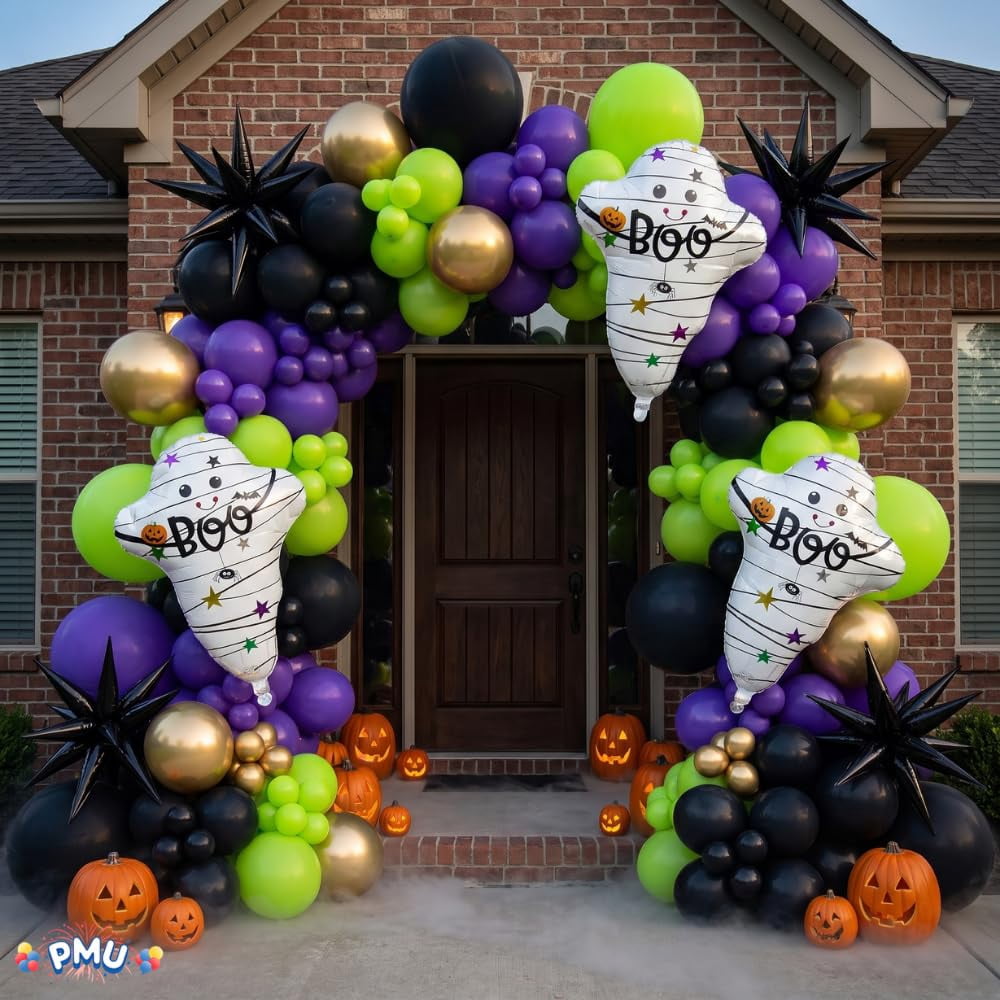 PMU Halloween Flying Ghost 24 Inch Mylar-Foil Balloon (10/pkg) Pkg/1