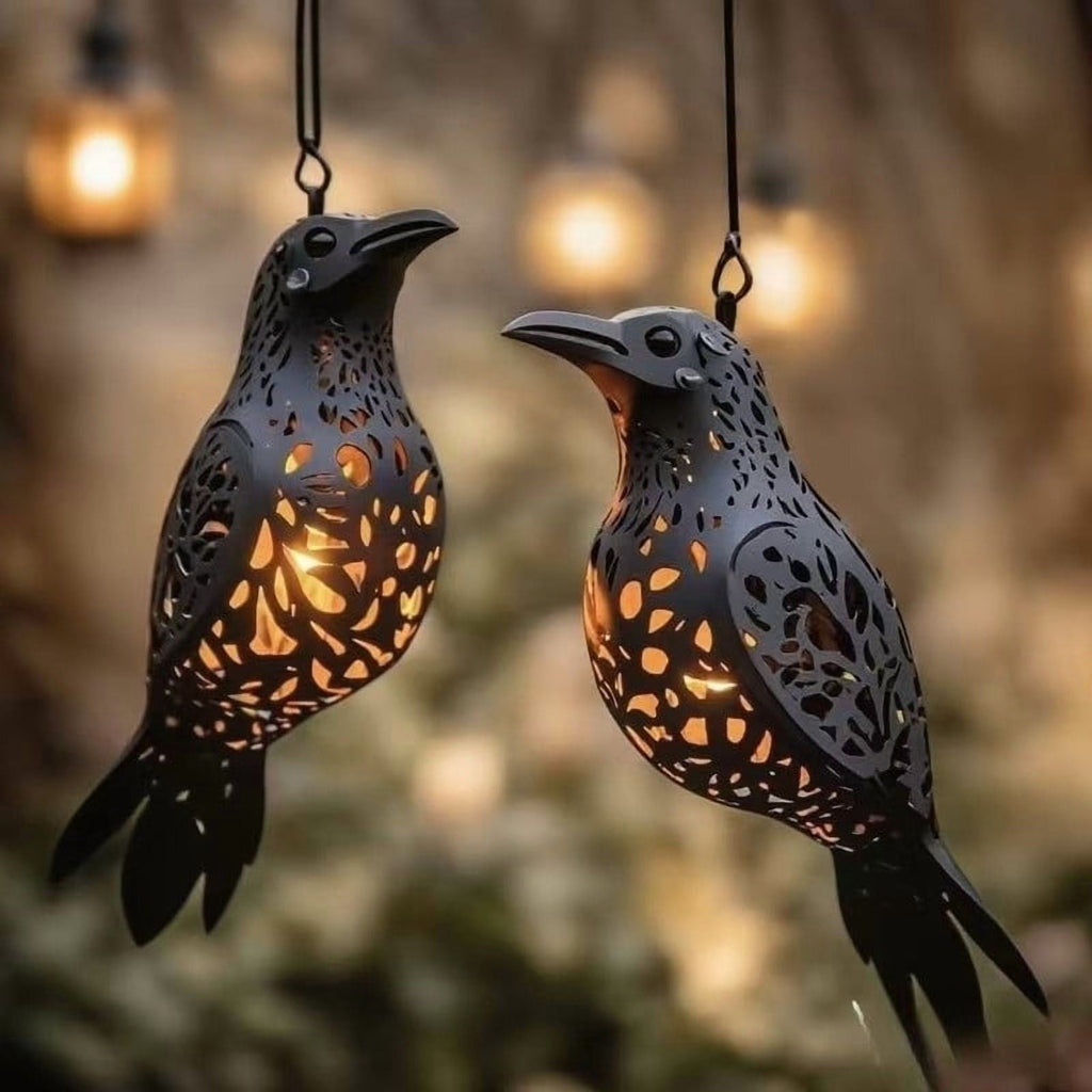 Raven Lantern - 3.15x9.44" Raven Lantern, 3D Gothic Window Decoration | Spooky Pendant Lamp for Gardeners Outdoor Garden Patio Porch Entrance Backyard