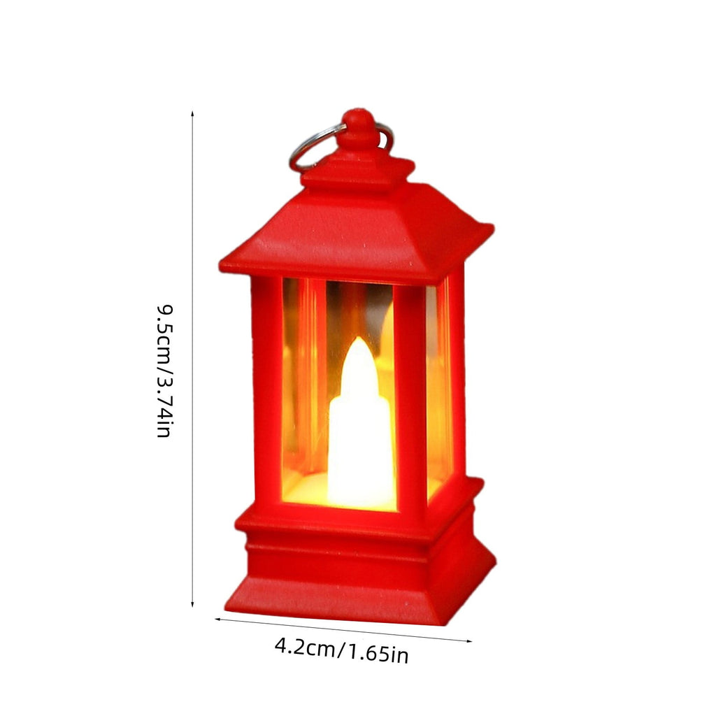 Lanterns Decorative Indoor & Outdoor- Black Candle Lantern, 3.7in Waterproof LED Lantern for Patio & Porch, Battery-Powered Hanging Vintage Lanterns with Timer for Weddings, Transparent