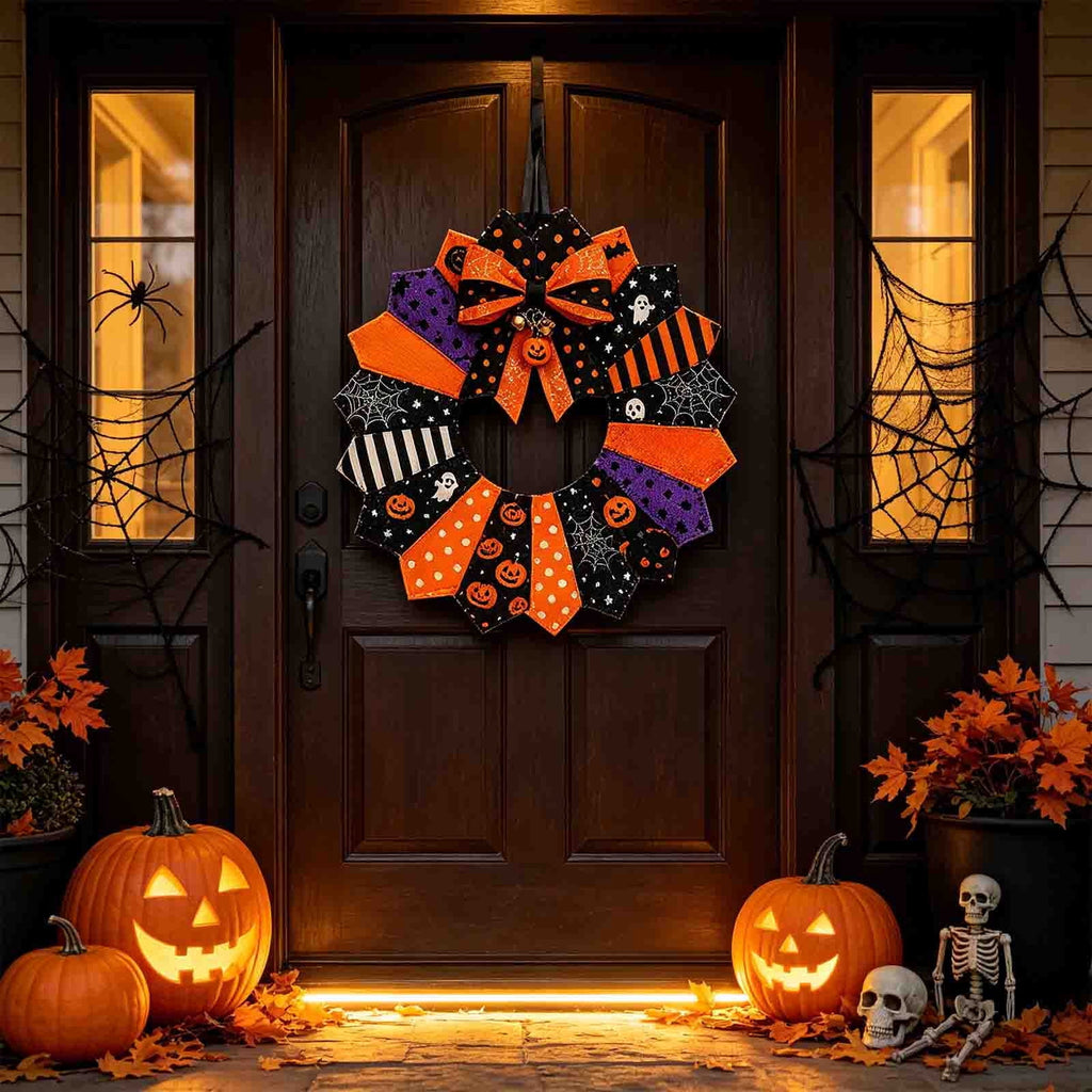 HOARBOEG Autumn Harvest Sunflower Wreath, Artificial Pumpkin Maple Leaf Fall Wreath for Front Door, 21.65 in Thanksgiving Wall Hanging Decor, Outdoor Indoor Harvest Decor
