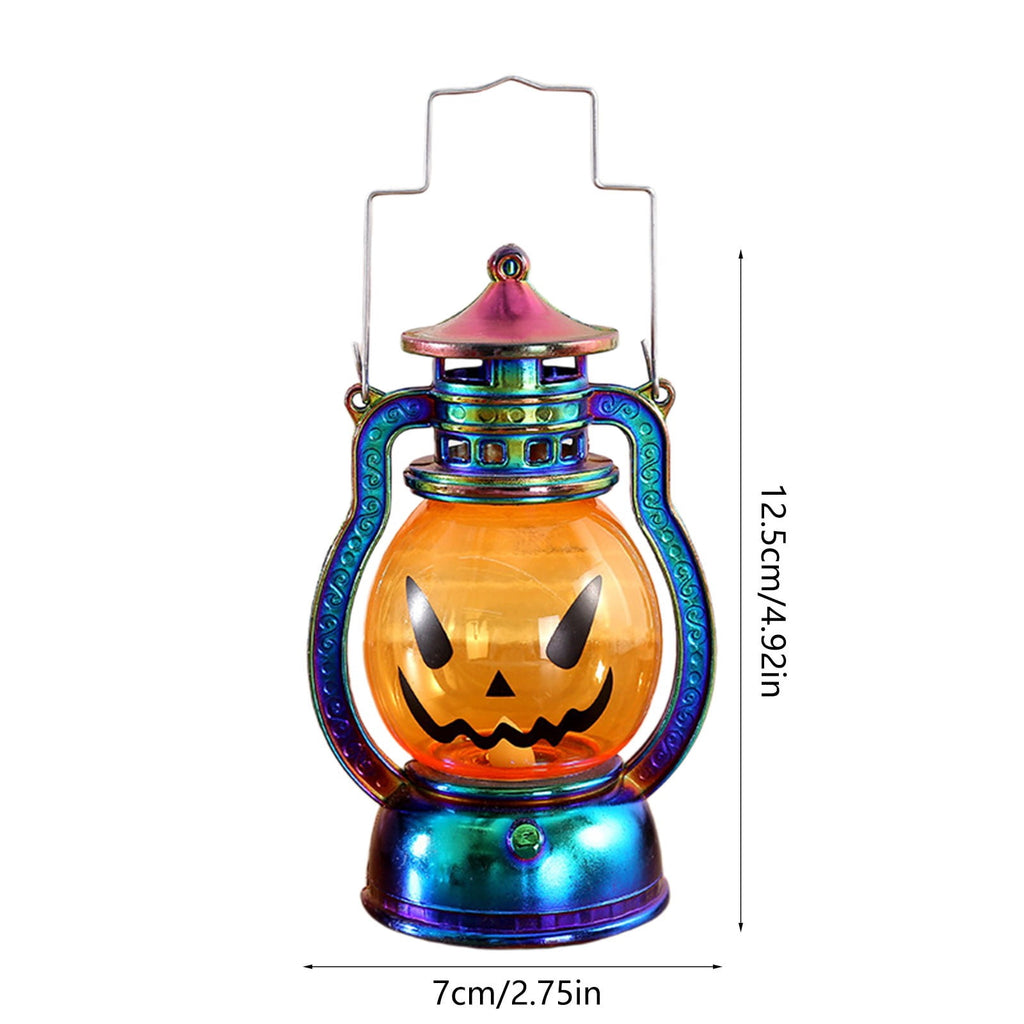 Black Halloween Mini LED Lantern Table Centerpiece 5.1 Inch for Indoor Decor, 2 Inch, 5 cm