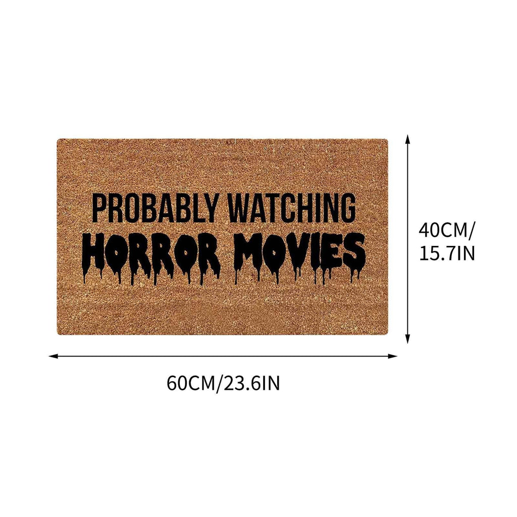 Holloyiver Halloween Door Mat 24" x 16", Ghost Pumpkin Bat Skull Witch Mat Non-Slip Front Door Mat Entrance Funny Doormat Entry Rug Fall Door Mat Welcome Mats Synthetic Coir Doormat Outdoor Decor