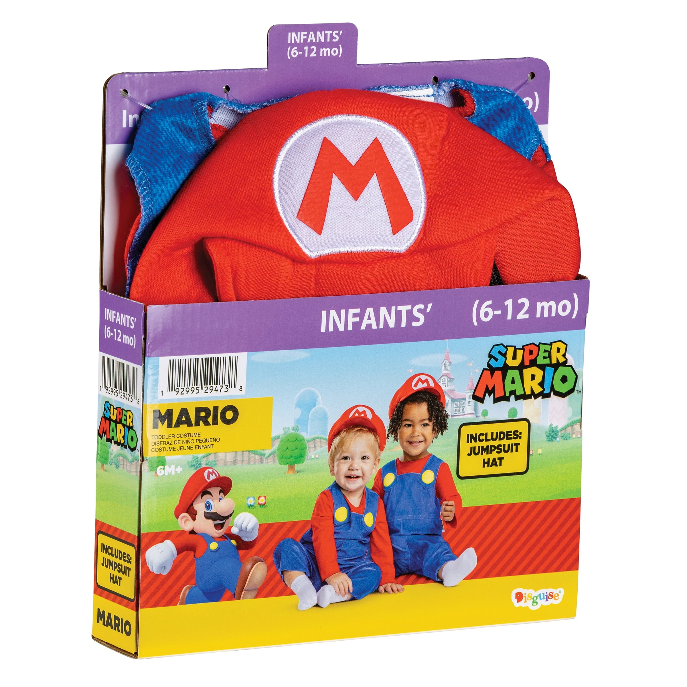 Nintendo Super Mario Bros. Mario Halloween Costume for Children, Infants Size 12-18M, by Disguise