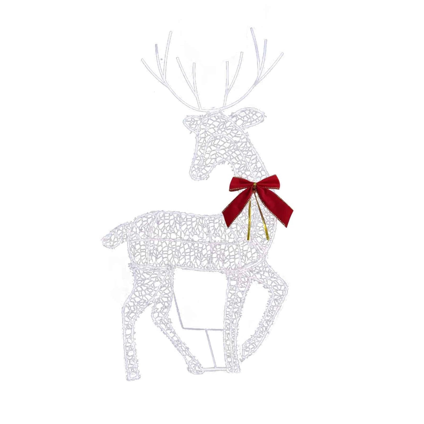 Holloyiver Light up Christmas Reindeer Family, 2D Lighted Reindeer Holiday Decoration, Outdoor Lighted Deer Decorations for Indoor Outdoor Christmas Yard Lawn Art (Mom)