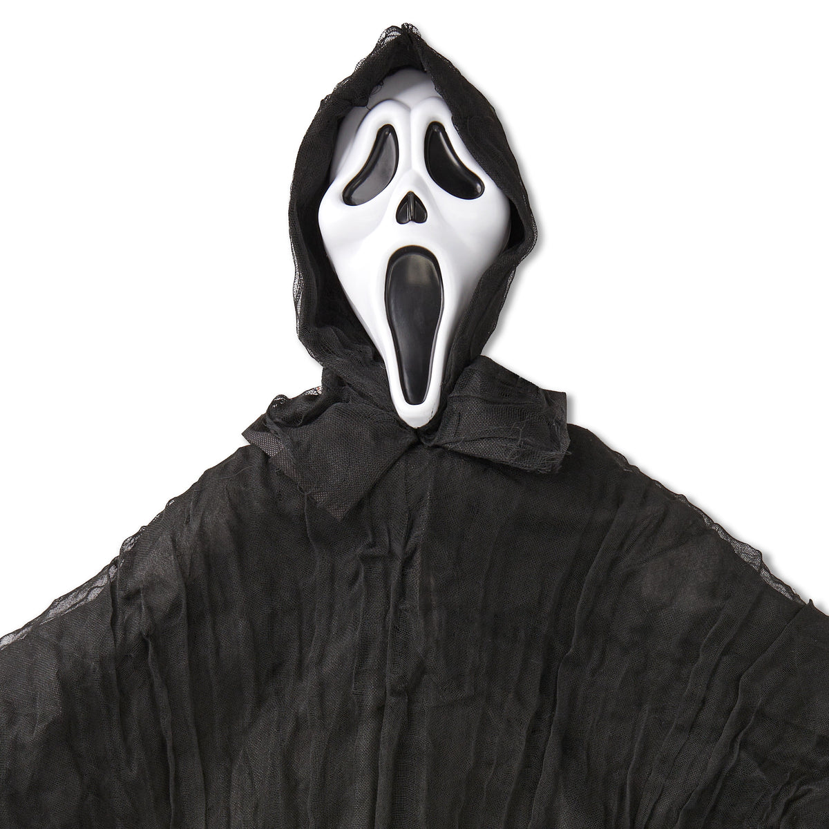 Ghost Face Scarecrow, Black, 60", Halloween Plastic Outdoor Decoration, by Fun World
