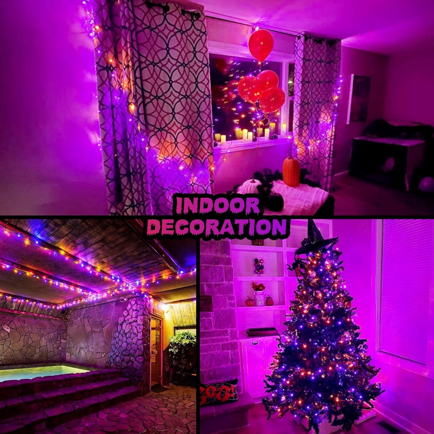 JMEXSUSS 33ft 100 LED White Christmas Lights, 8 Modes Connectable Clear Wire Twinkle Fairy String Lights Indoor, Plug-in Christmas String Lights Outdoor Waterproof for Christmas Wedding Party Tree