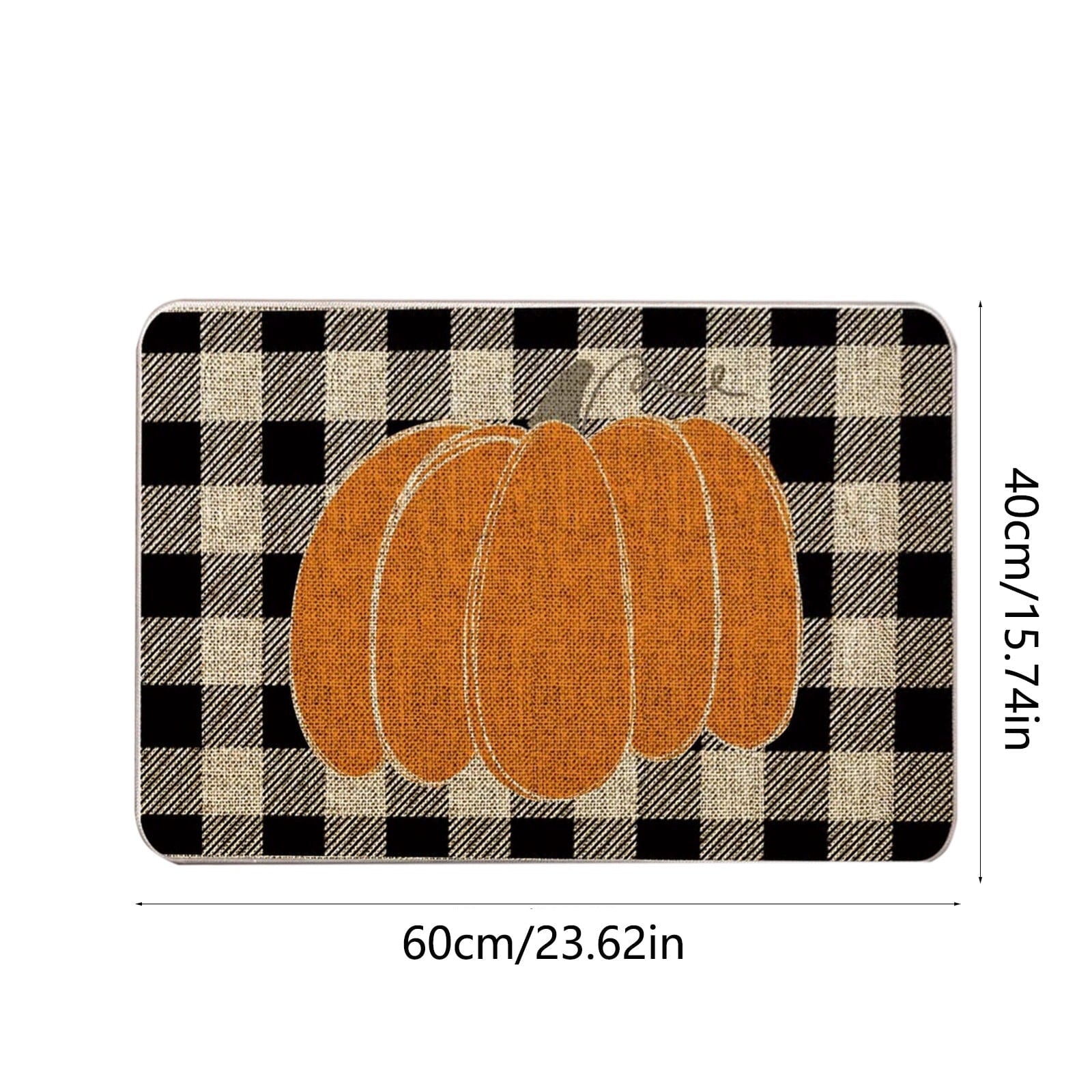 YIMWNYI Halloween-Themed Pumpkin Door Mat, Spooky Entryway Rug, Trick-or-Treat Decor, Non-Slip Wiper, festive Halloween decoration, indoor/outdoor welcome mat