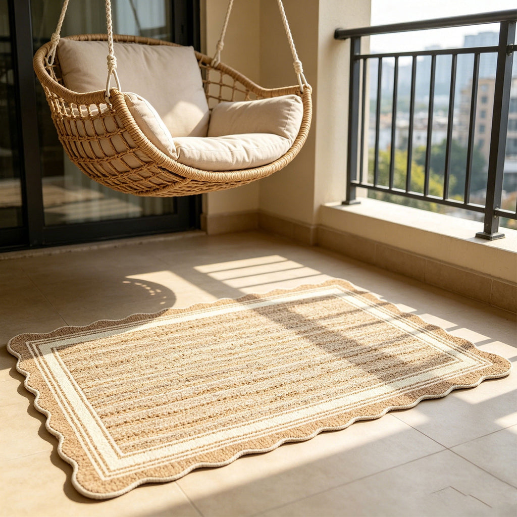 Front Door Mat Indoor Outdoor Entrance Rug, Semicircular Entrance Mat, Half Round Waterproo Non-Slip Durable Rubber Doormat for Garage, Patio, 29.5 inch