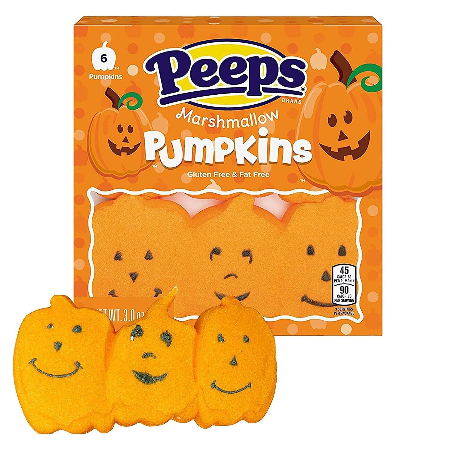 Halloween Peeps Marshmallow Ghosts Candy, Trick Or Treat Candy, Pack of 4, 6 Count per Pack
