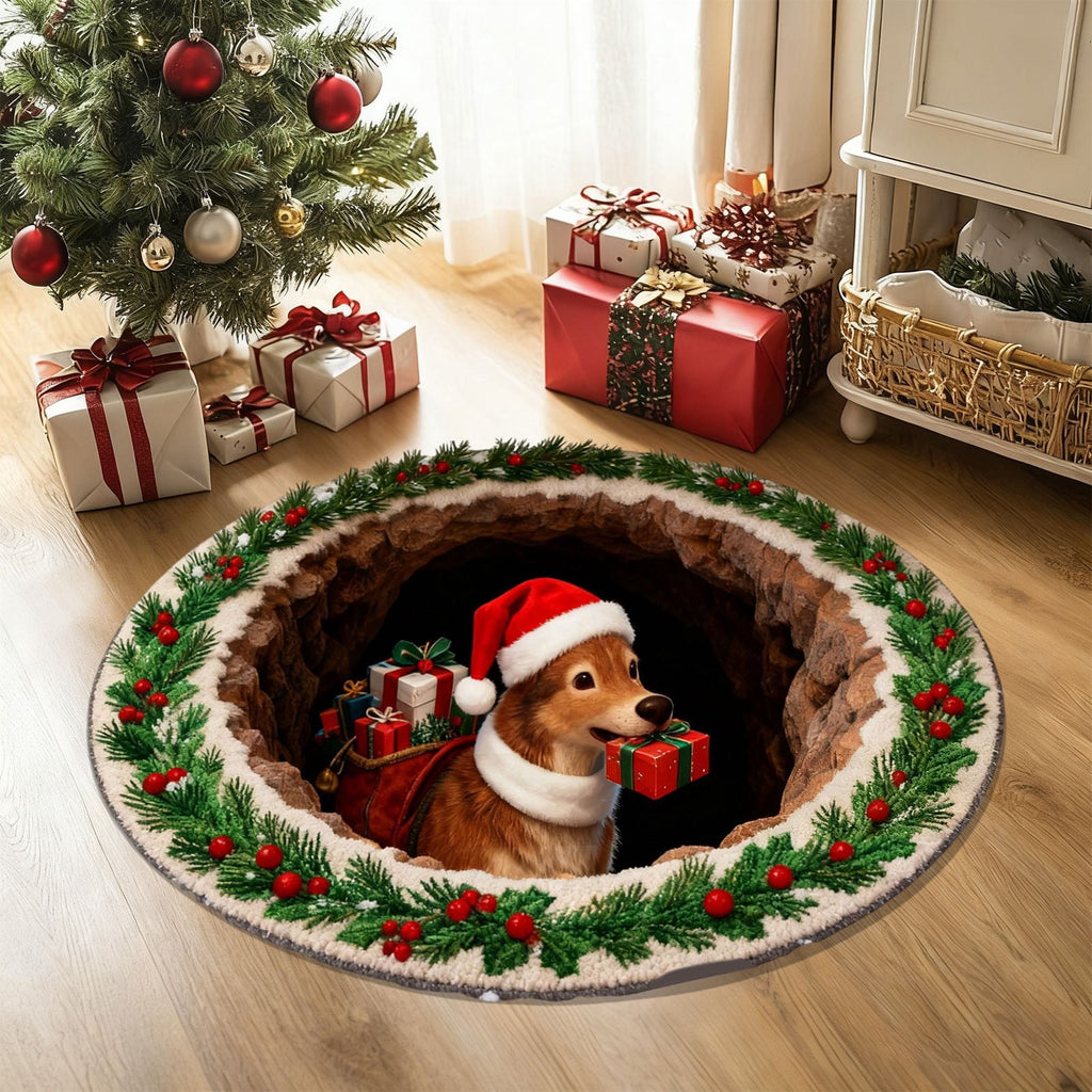 Tupukom Gifts Under 5 Dollars Christmas Doormat With Non Slip Indoor Christmas Welcome Mat with Absorbent & Dirt-Trapping, Outdoor Christmas Tree Door Mat Front Porch Decor 16" x 24" Inch