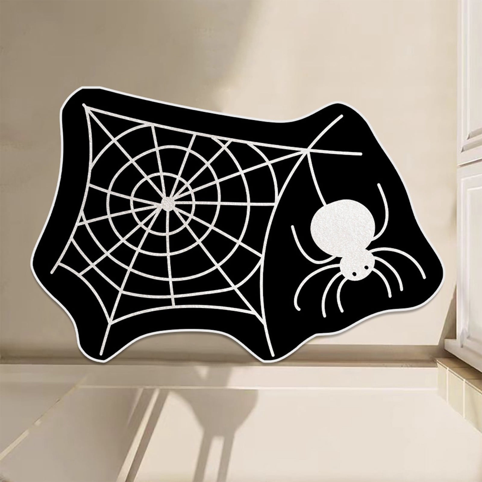 Xuniizn Halloween Mat, 16X24" Velvet Halloween Door Mat for Outside Entrance, Spooky Halloween Rug for Outdoor & Indoor, Non Slip Washable Halloween Doormat, Halloween Bathroom Decor