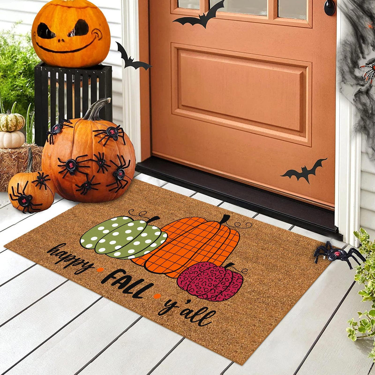 Yeetfub Warehouse Clearance 16x24IN Halloween Door Mat Pumpkin Funny Doormat All-Season Outdoor Indoor Doormat for Home Entrance Floor Outdoor Indoor Doormat for Outside Back Patio Floor Entry