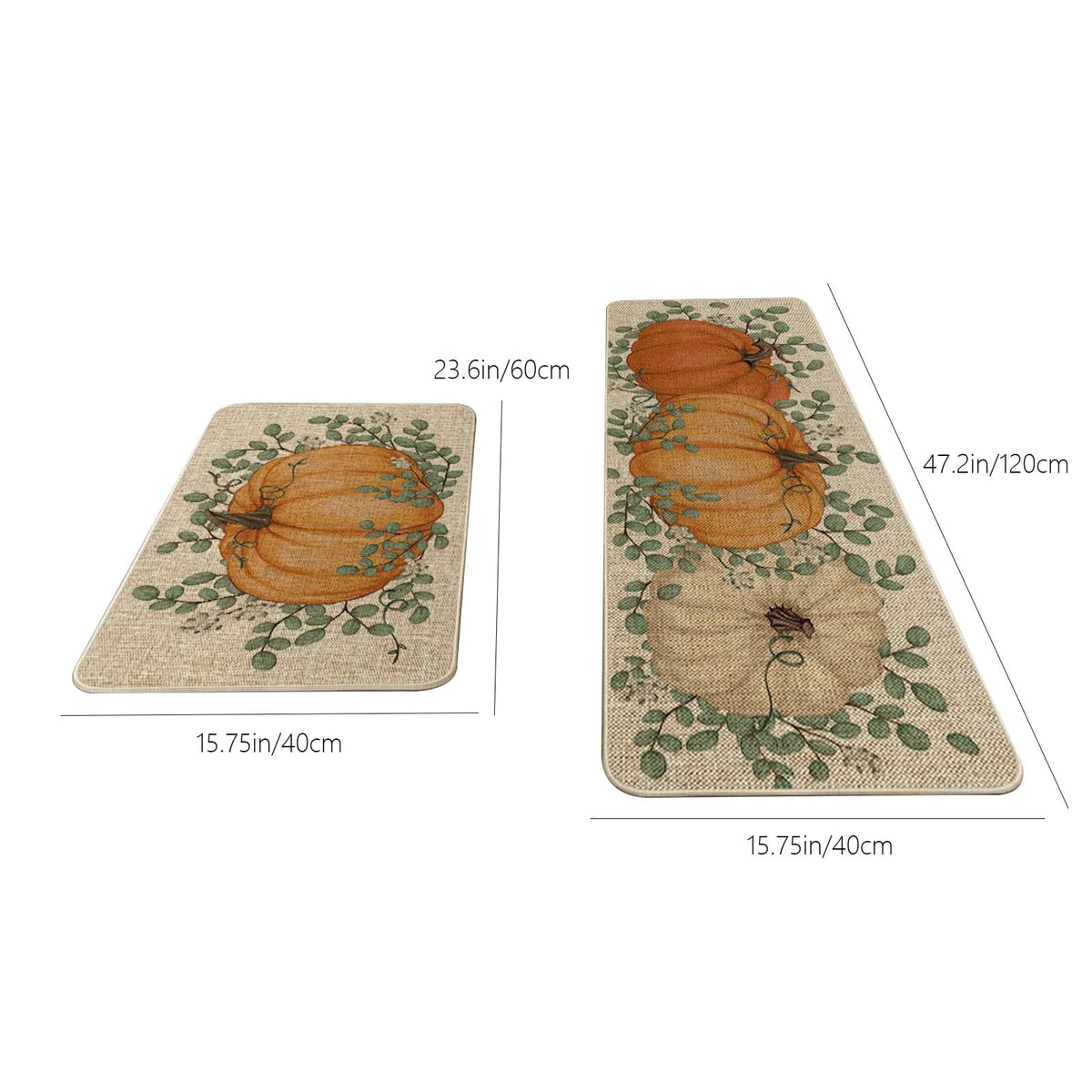 Stijggn 2pcs Halloween Area Rugs Halloween Decorations Halloween Rug Welcome Mats Outdoor Pumpkin Doormats for Floor