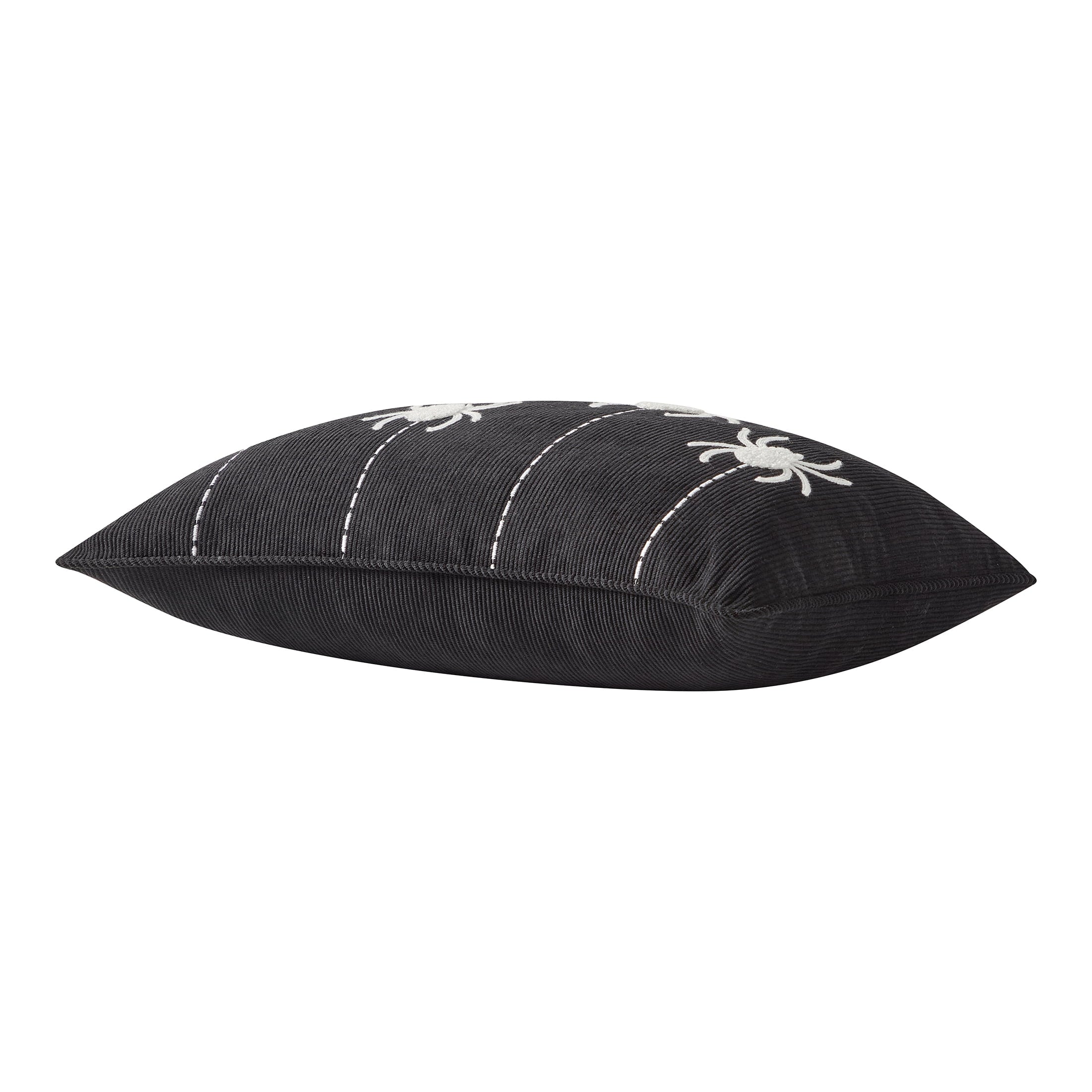 My Texas House Halloween Hanging Spiders Oblong Decorative Pillow, Black and Ivory, 14" x 20"