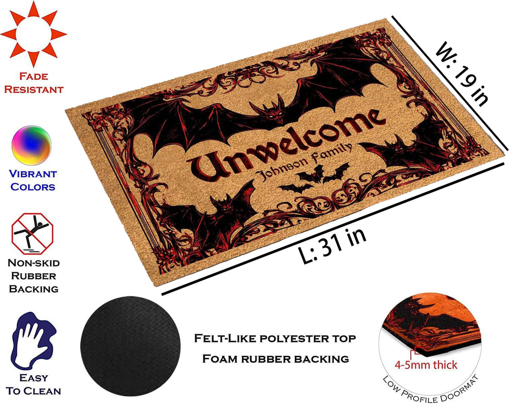 MYFLOCY Halloween Front Doormat 31x19 inch Indoor Outdoor Non Slip Floor Decoration ( Pumpkin Spooky )