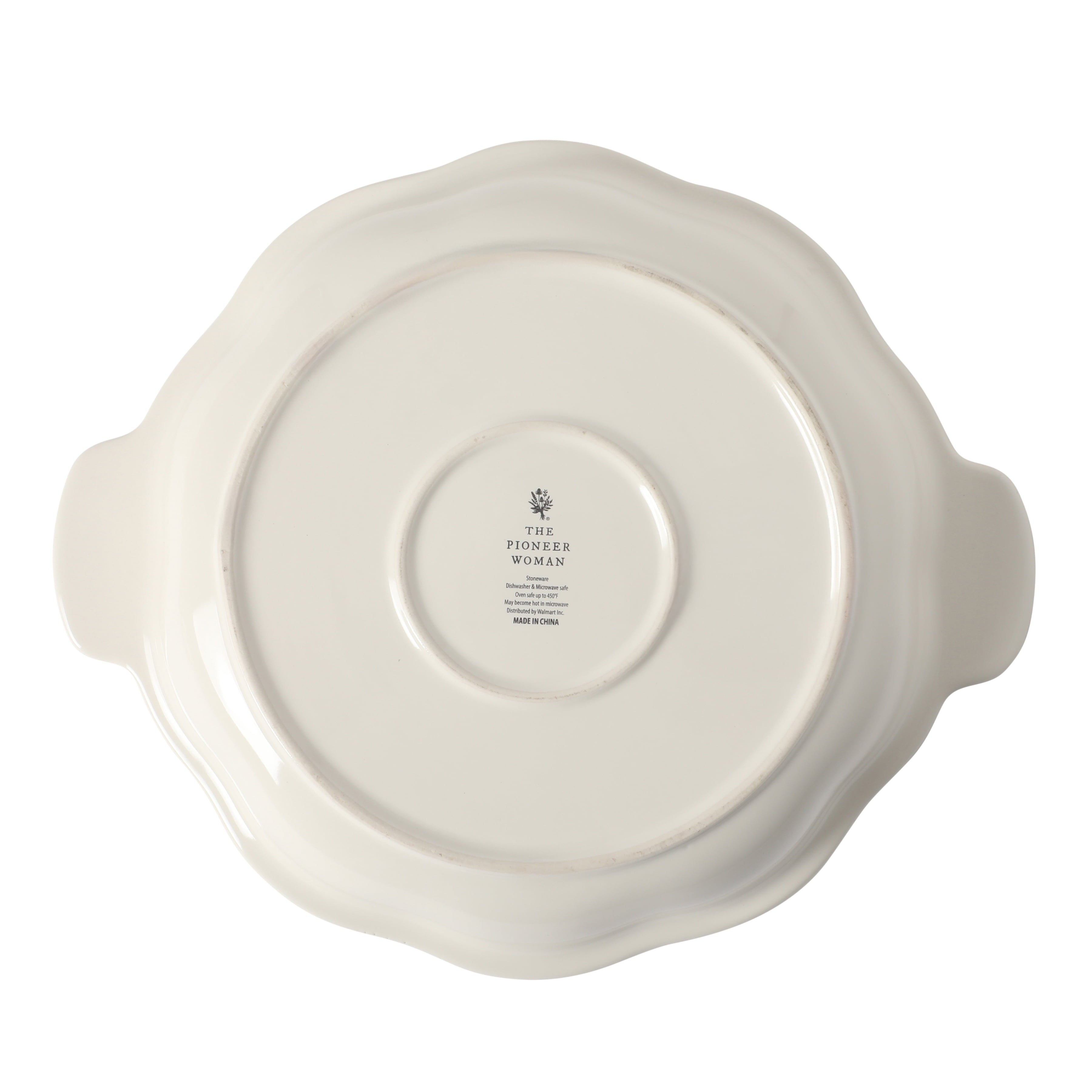 The Pioneer Woman Pumpkin Stoneware 10" Pie Dish with Lid, Linen