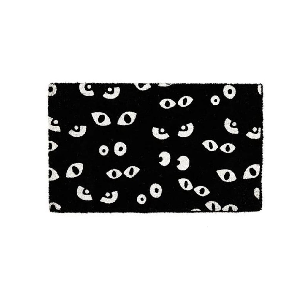 Halloween Eye Pattern Faux Coir Doormat, Non Slip Coir Door Mat for Front Door Entryway, Indoor Outdoor Welcome Rug for Bathroom Kitchen Patio Porch Decor, 20" x 31.5"