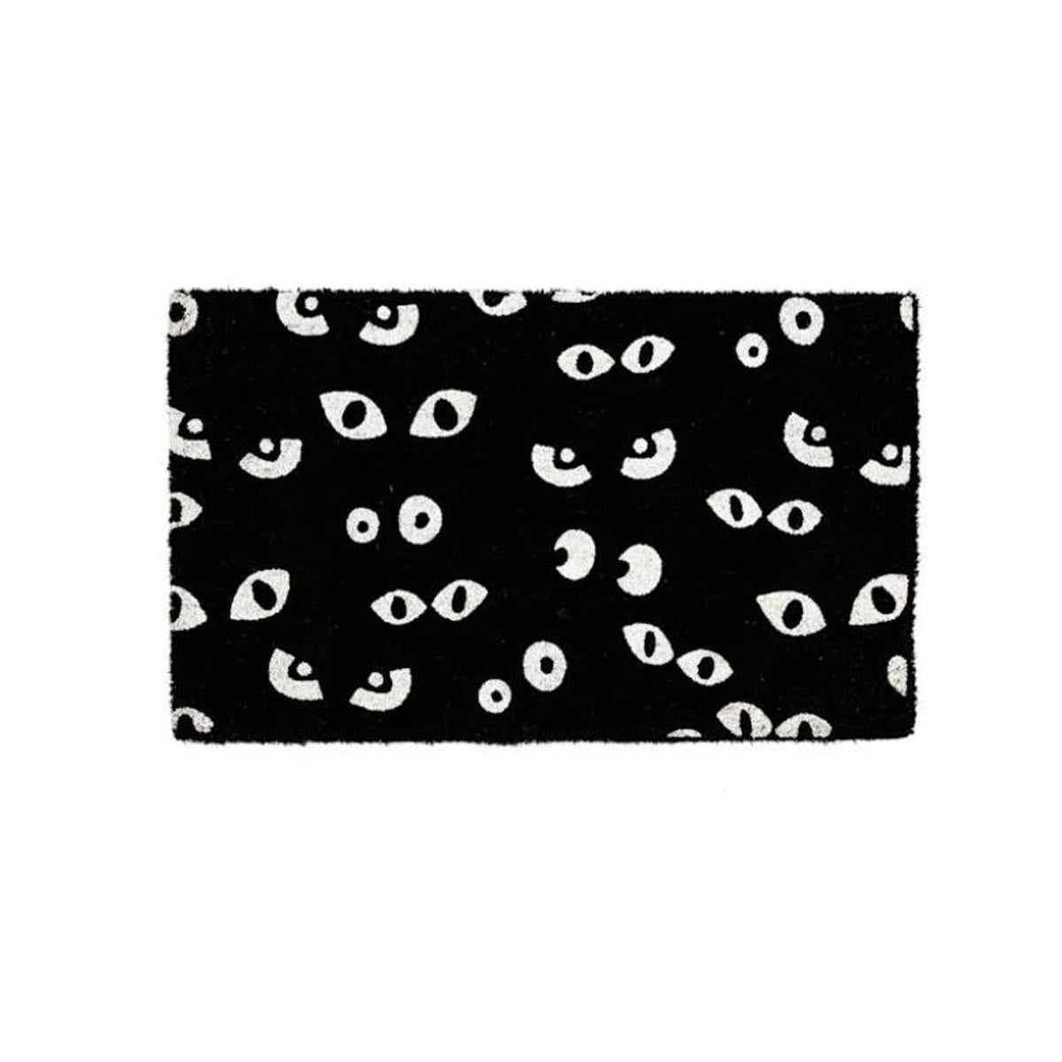 Halloween Eye Pattern Faux Coir Doormat, Non Slip Coir Door Mat for Front Door Entryway, Indoor Outdoor Welcome Rug for Bathroom Kitchen Patio Porch Decor, 20" x 31.5"