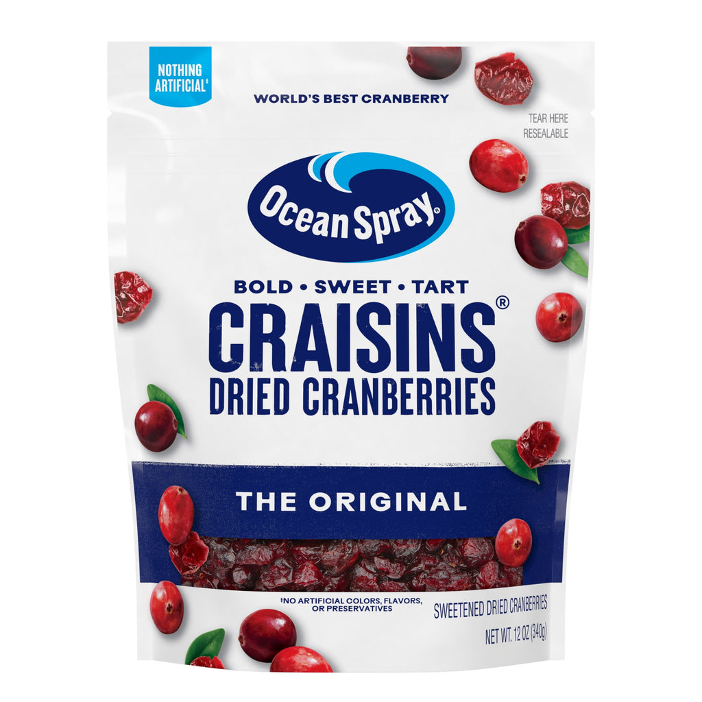 Ocean Spray® Craisins® Original Dried Cranberries, Dried Fruit, 12 oz Pouch