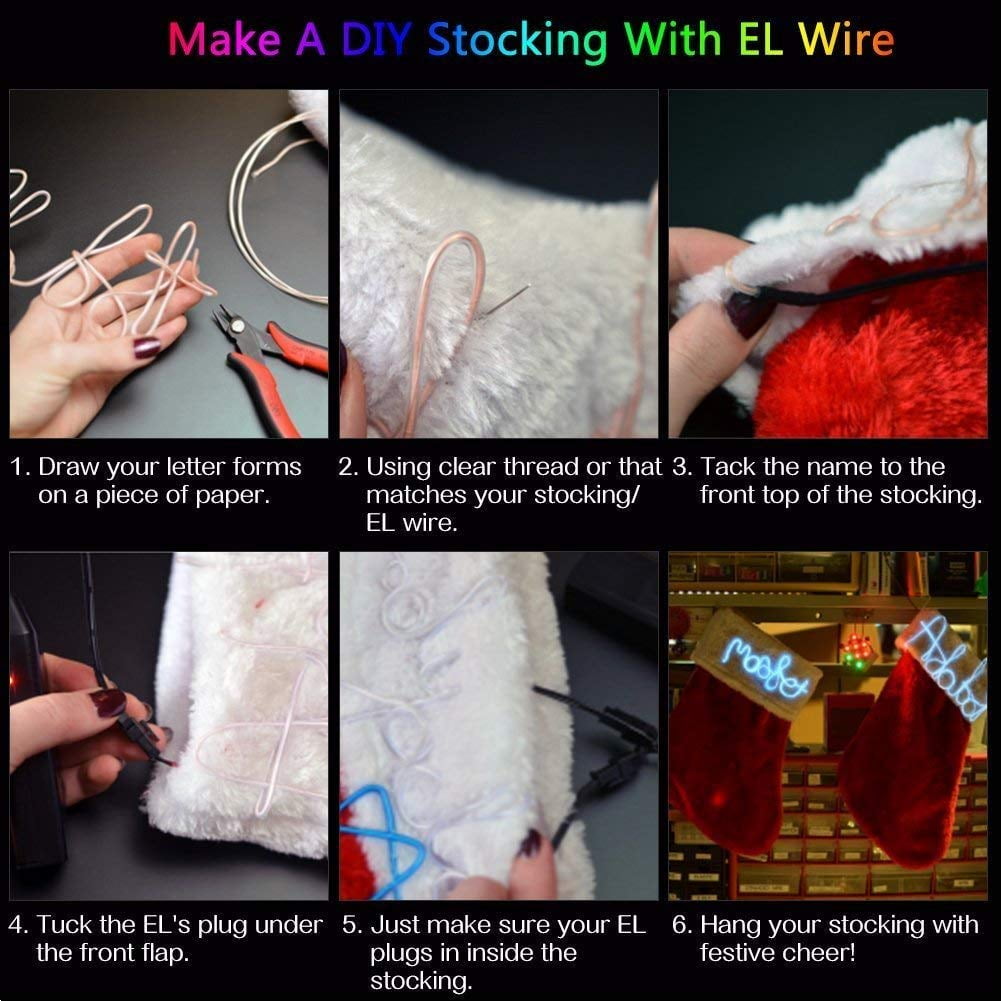 ABALDI Pink EL Wire Neon Lights Tube Illumination Battery Powered High Brightness Rope Lights Pack Drivers with 3 Modes EL Wire for Party Wedding Decoration pub DIY(Pink, 16ft/5m)