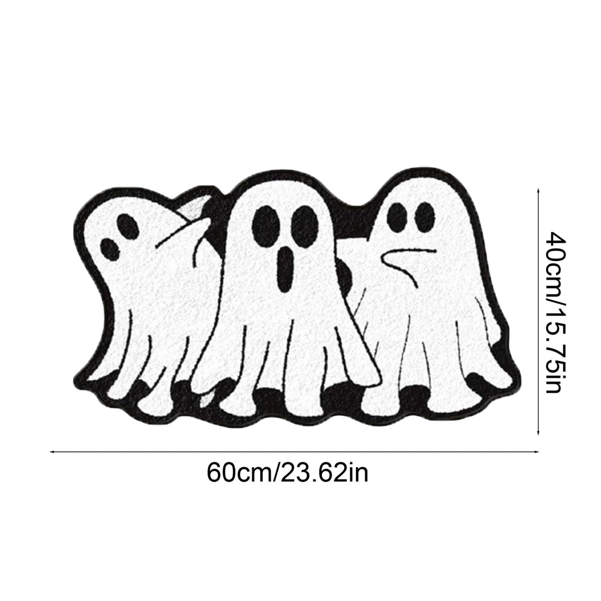 Halloween Wreath Shaped Rugs, Soft Indoor Mat for Entryway, Kitchen, Halloween Party, Pumpkin Witch Spooky Home Decor, 23.62x15.75 Inches