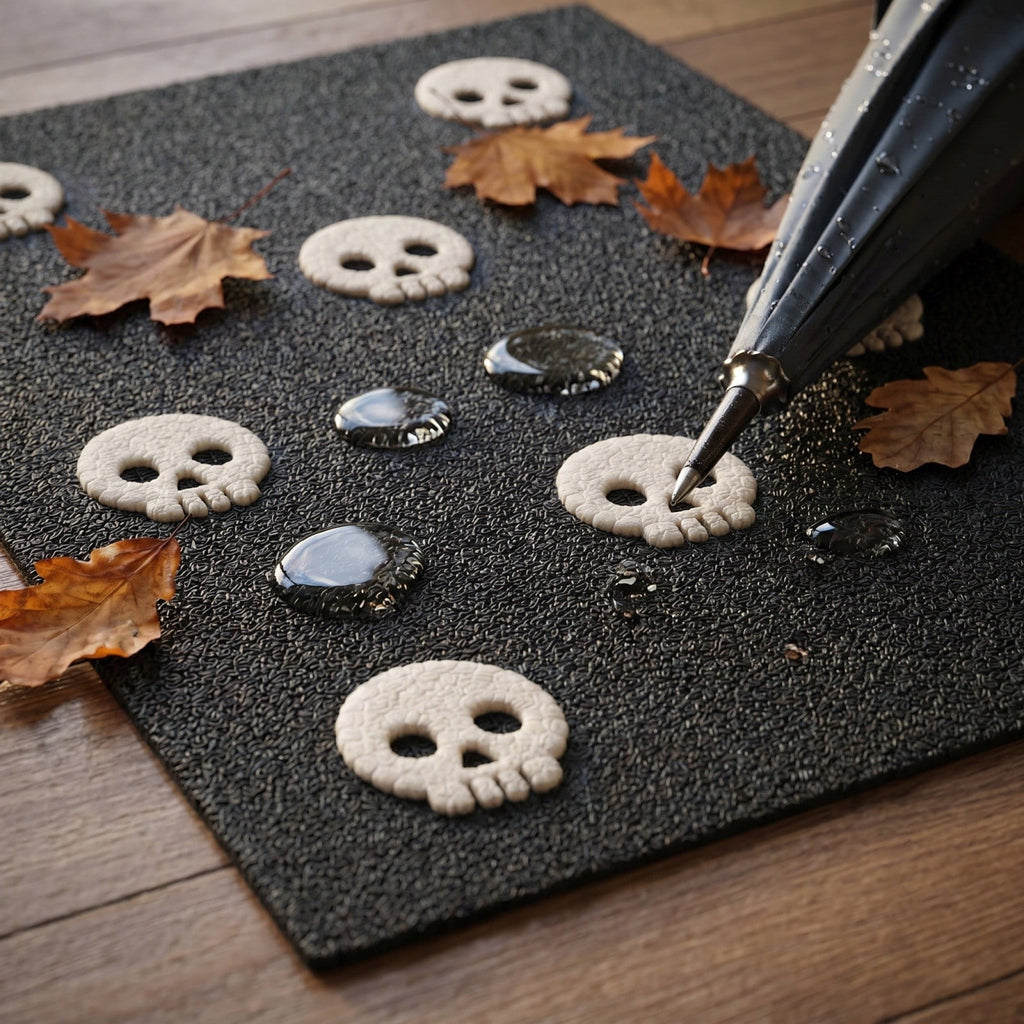 Halloween Ghost Door Mat, Cute Welcome Mat for Front Door Porch Entryway Haunted Outdoor Decor Spooky Decorative Entrance Doormat Non Slip Halloween Rug, 16" x 24"