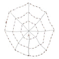 5' Lighted Orange and Black Spider in Web Halloween Decoration Black Wire