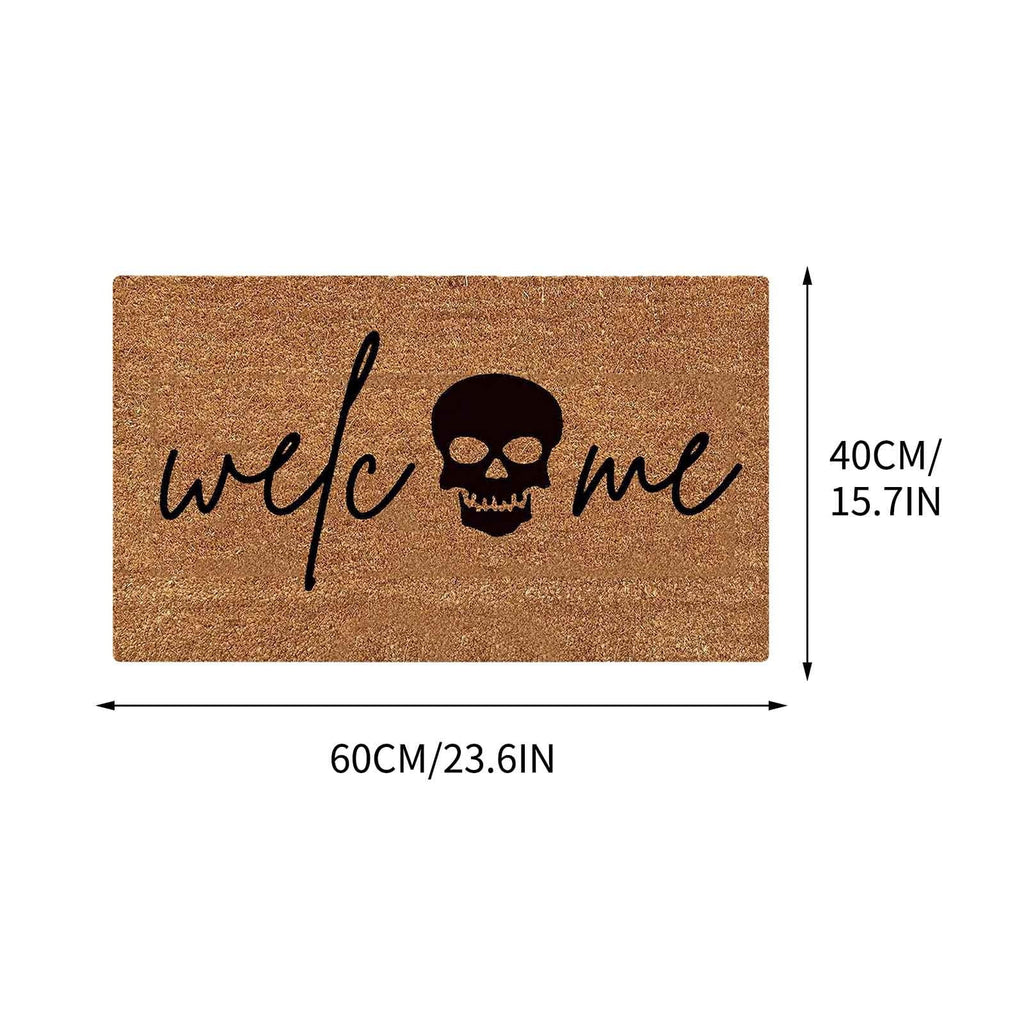 Holloyiver Halloween Door Mat 24" x 16", Ghost Pumpkin Bat Skull Witch Mat Non-Slip Front Door Mat Entrance Funny Doormat Entry Rug Fall Door Mat Welcome Mats Synthetic Coir Doormat Outdoor Decor