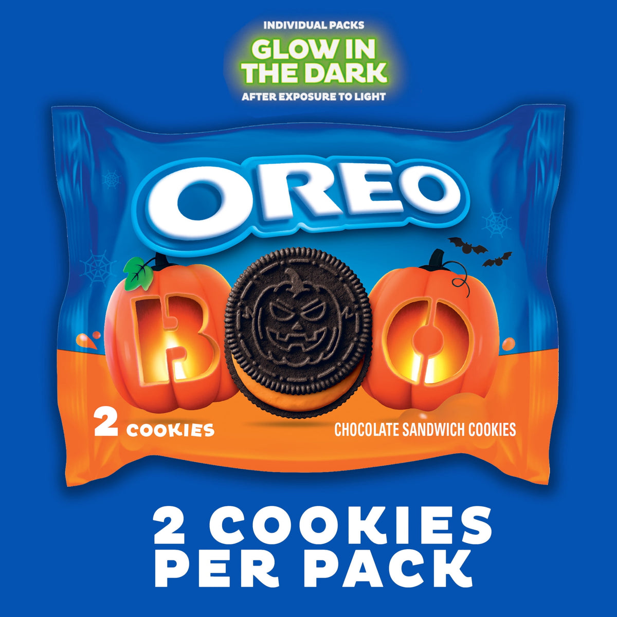 OREO Boo! Trick or Treat Halloween Cookies Variety Pack, 20 Snack Packs (2 Cookies Per Pack)