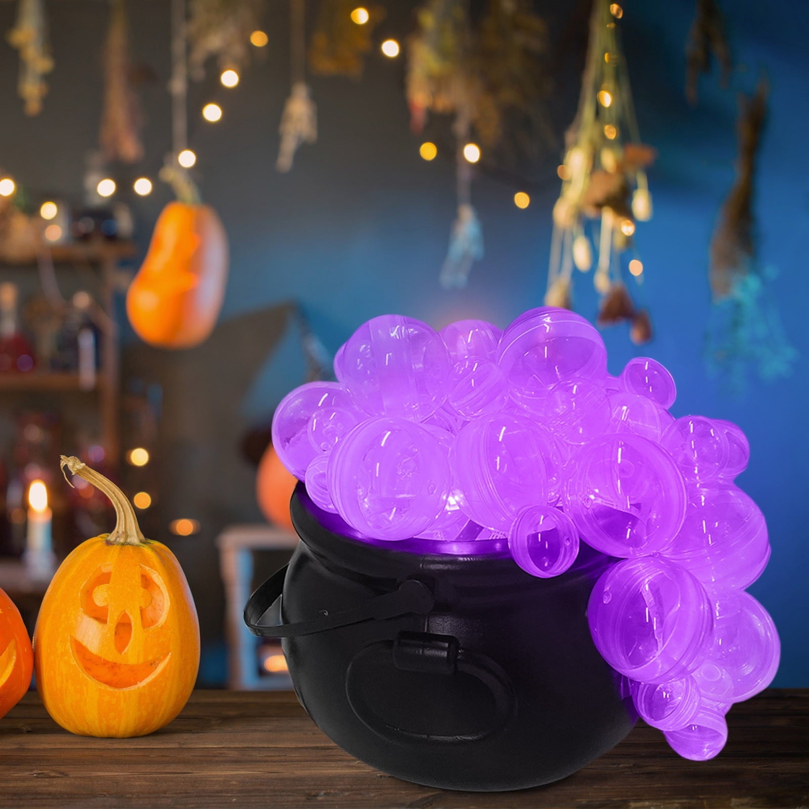 Muecwrye Halloween Decorations Outdoor, Halloween Clearance! Halloween Witches Cauldron with Lights, DIY Bubbling Cauldron Set Decor for Home Porch Outside, Halloween Party Supplies( Without Tripod)