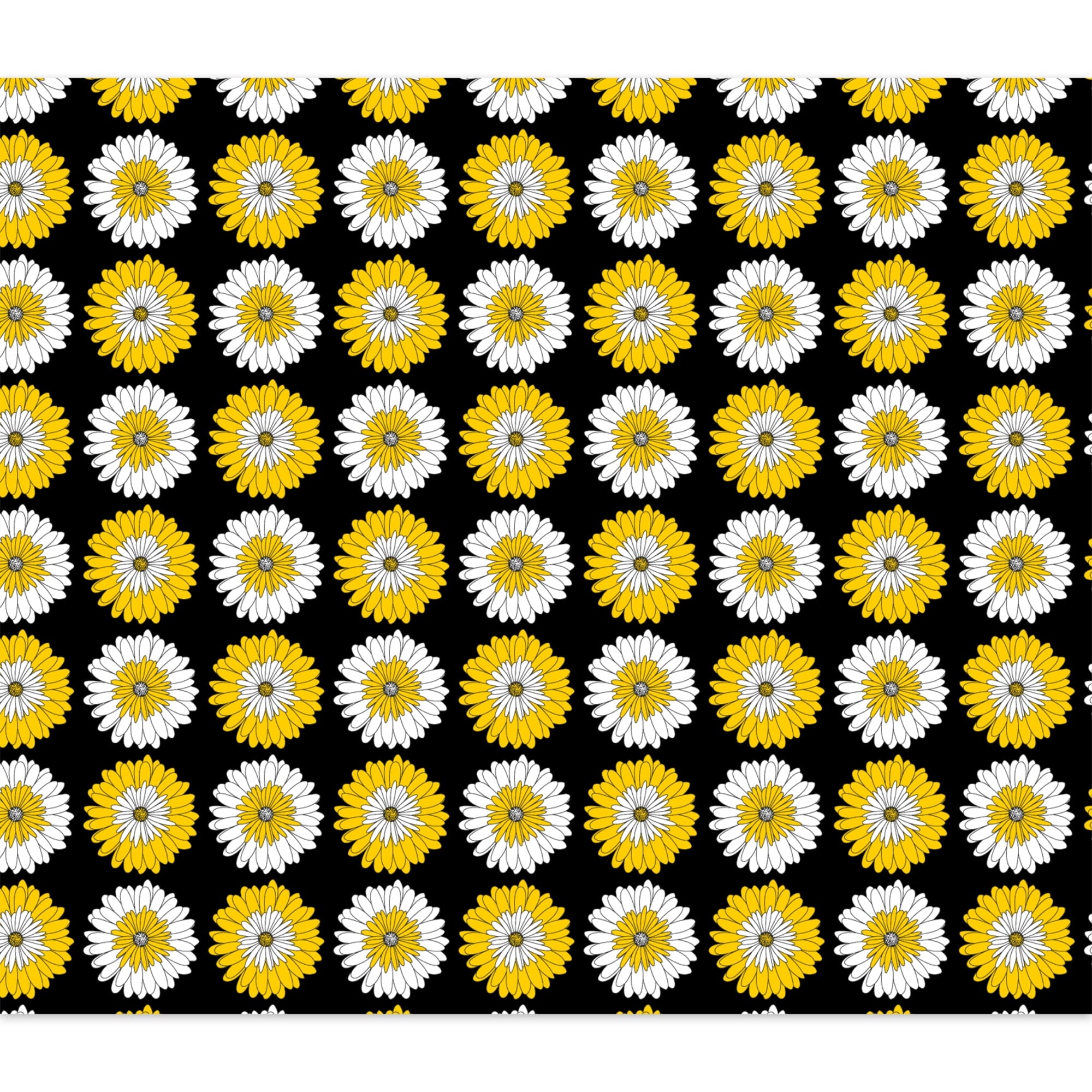 Fat Quarter 100% Cotton Daizy, Yellow, 18"x 21" for Quilting & Sewing, 1 Each