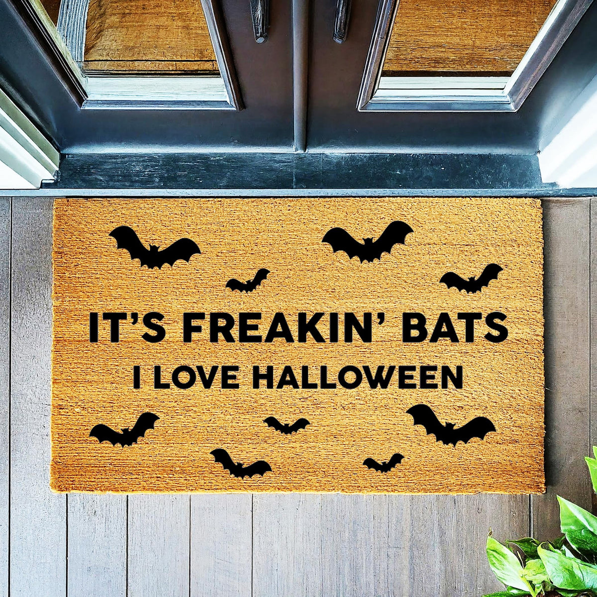 Its Freakin Bats I Love Halloween Door Mat | Funny Meme Doormat | Welcome Mat | Halloween Decor | Home Doormat | Halloween Welcome Mat