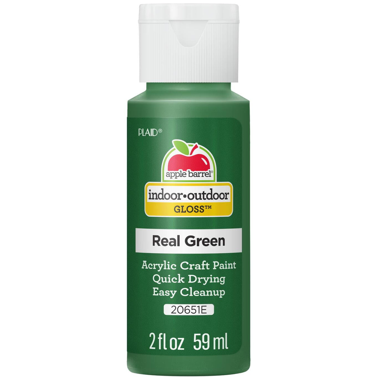 Apple Barrel Acrylic Craft Paint, Gloss Finish, Black, 2 fl oz