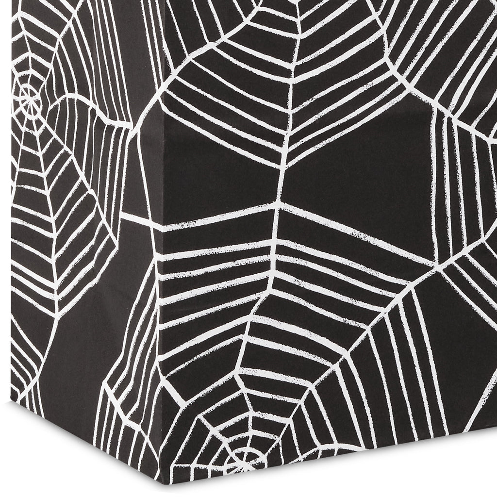 Hallmark Medium Halloween Gift Bag (Webs on Black), 1 Count