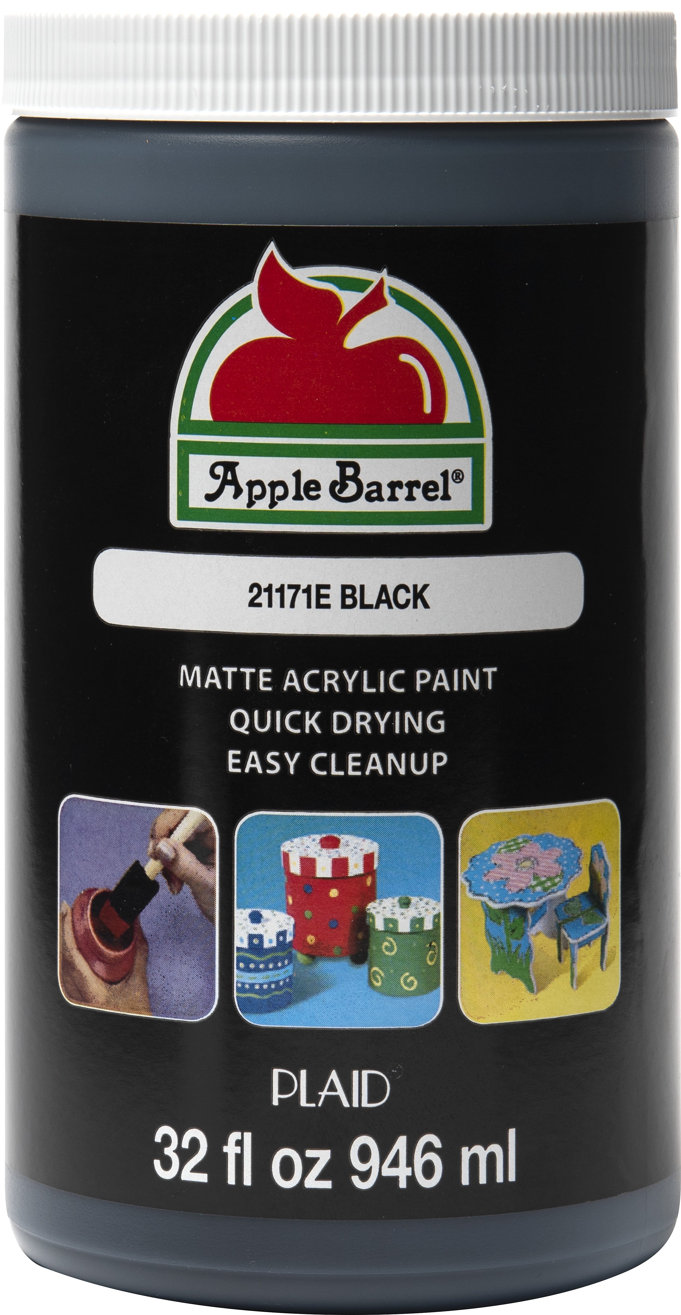Apple Barrel Acrylic Craft Paint, Matte Finish, White, 32 fl oz