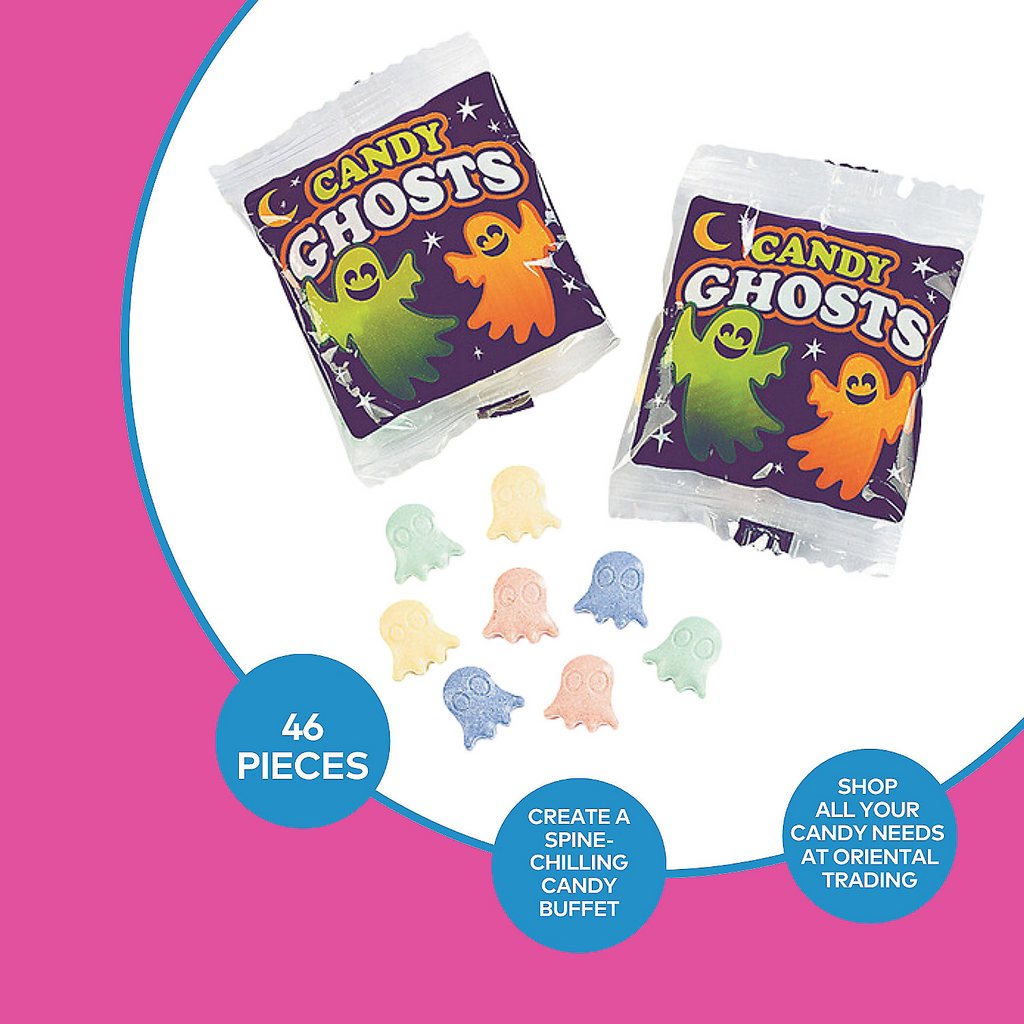Hard Candy Ghosts (48 packs) Halloween Candy