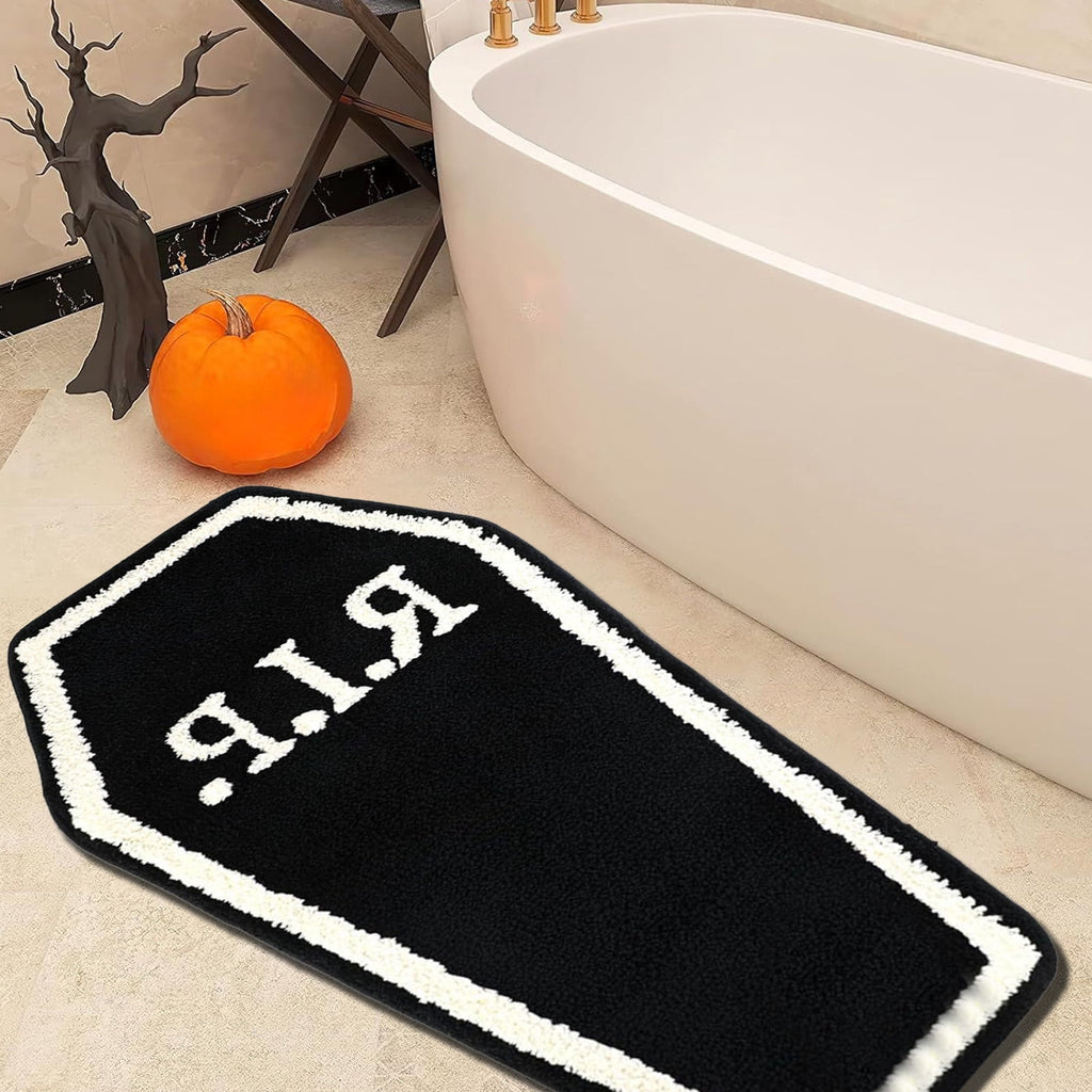 Stijggn Halloween Kitchen Mats for Floor Halloween Rugs Halloween Thanksgiving Decorations Doormat, Welcome Mats for Front Door,Spooky Outdoor Mats for Home Decor Holiday Decorative
