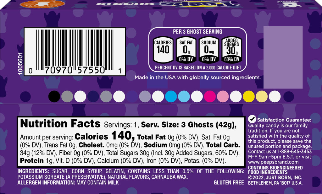 PEEPS Marshmallow Monsters Halloween Candy 3 Count 1.5 Ounces Gluten-Free