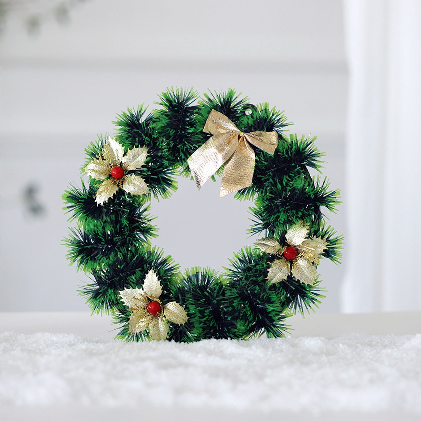 Btomtd Diameter 8" Pumpkin Skull Wreath Halloween Decor Acrylic Round Disk Hanging Ornament with Garland for Front Door Window, A