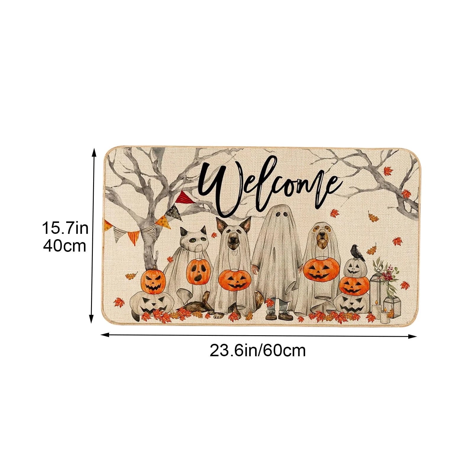 Halloween Pumpkin Doormat Outdoor Entry Door Kitchen Entryway Floor Mat Halloween Decorative Fall Decor
