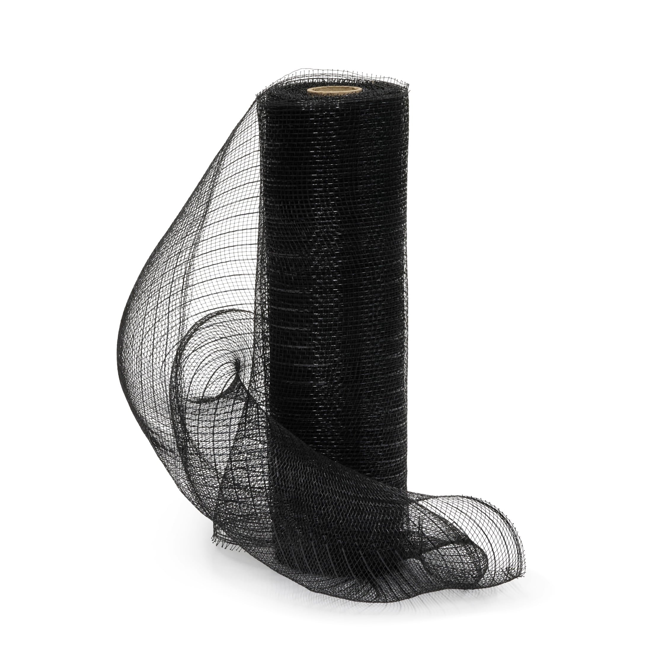 Hello Hobby Black Deco Mesh for Crafts, Ribbons and Decorations, 5.5 in x 10 yd