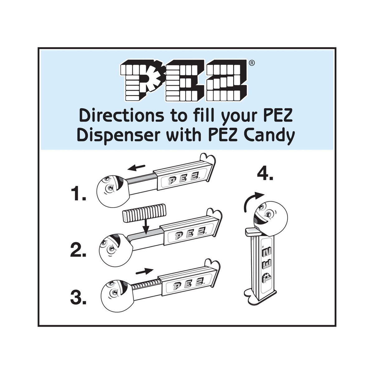 PEZ Halloween Party Bag, 12 Individually Wrapped Mini Candy Dispensers, Each With 1 Candy Refill