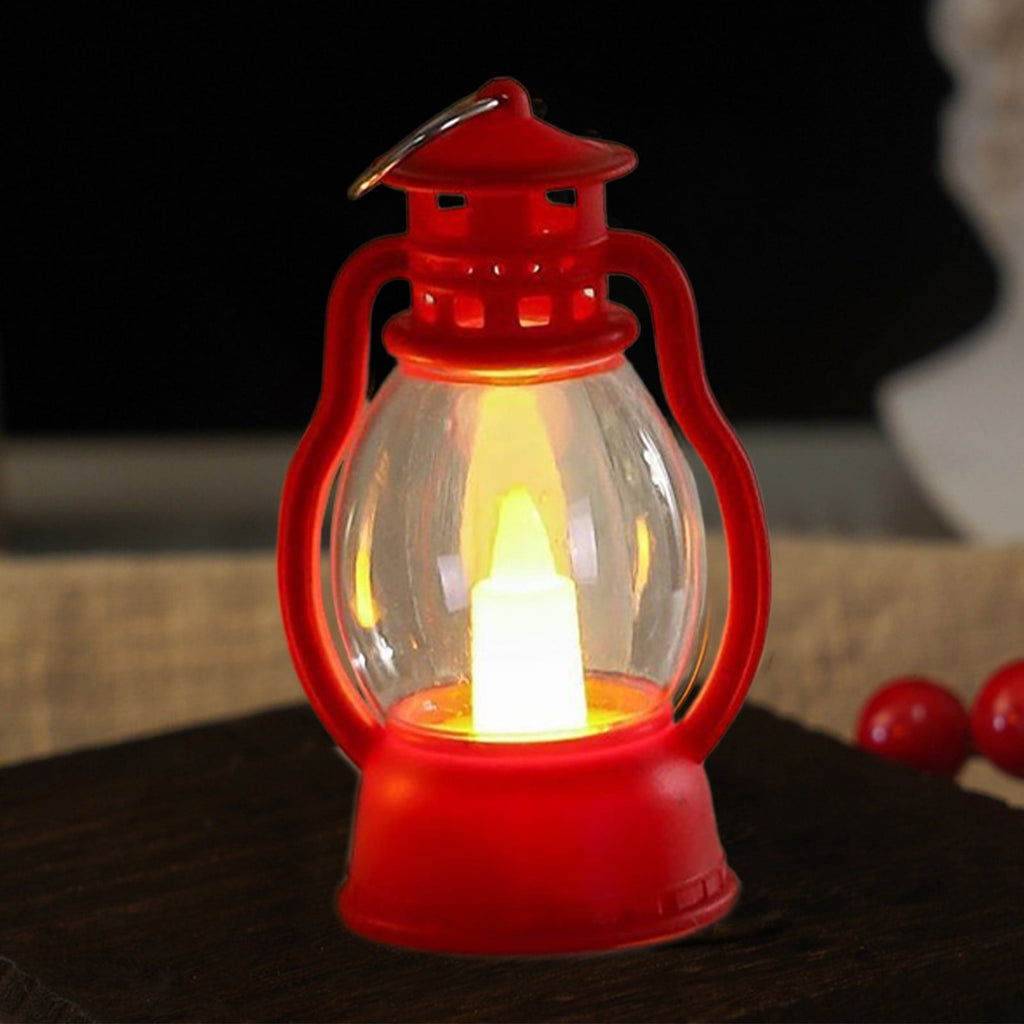 Djiypn Mini Lanterns 2Pack LED Small Lanterns Decorative Indoor Outdoor Hanging Lantern Decorative Candle Light Farmhouse Decor for Weddings Western Camping Party Halloween Christmas Decorations